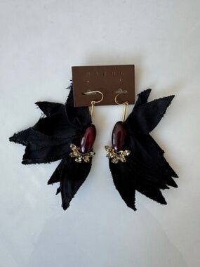 MARNI Statement Gold Tone Horn Earrings_ With Box and Tags